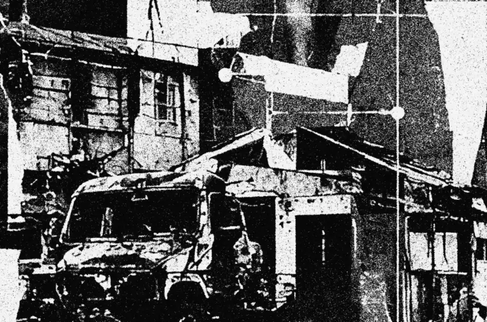 Burnt vehicles and homes
